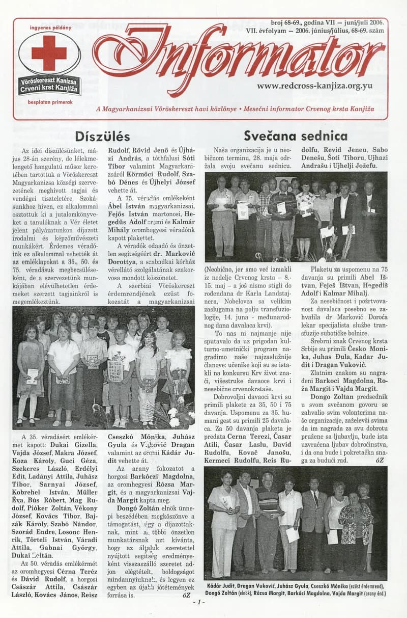Informator, 7. évf. 2006. június 1. – július 1. 68–69. sz.