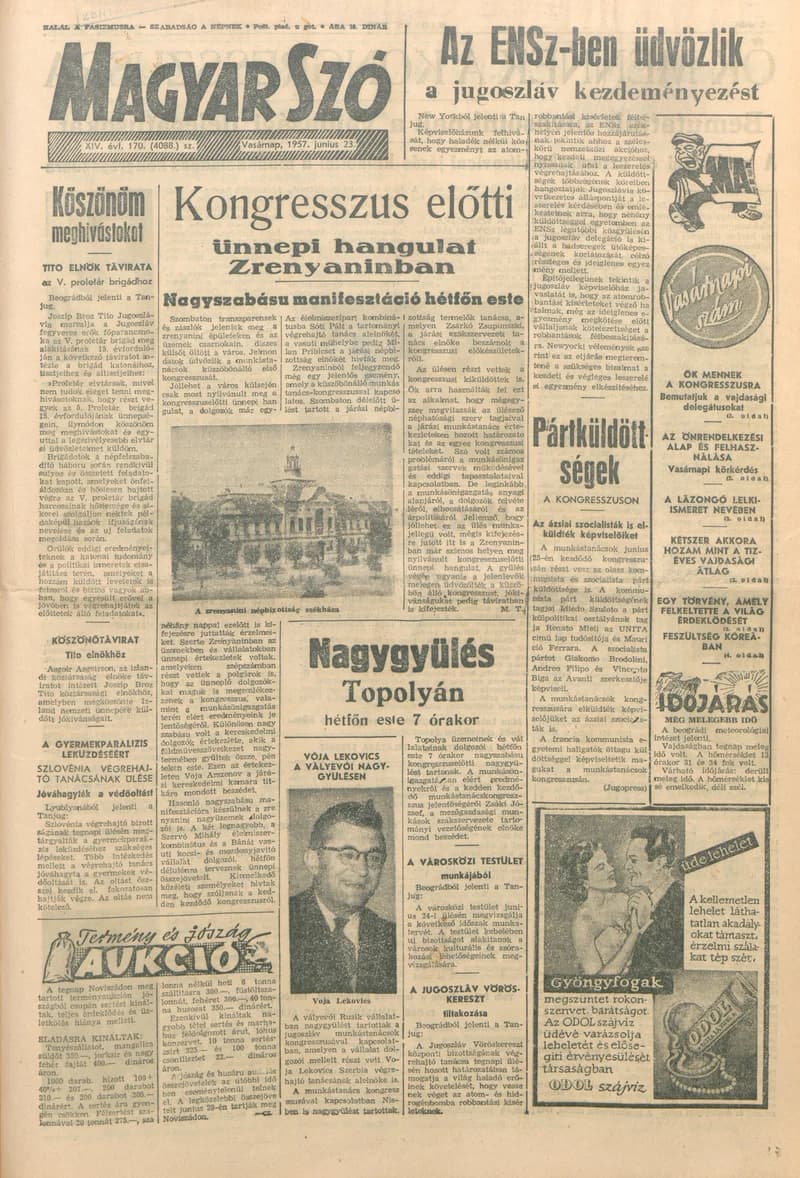 Magyar Szó, 14. évf. 1957. június 23. 170. sz. 1–12. oldal