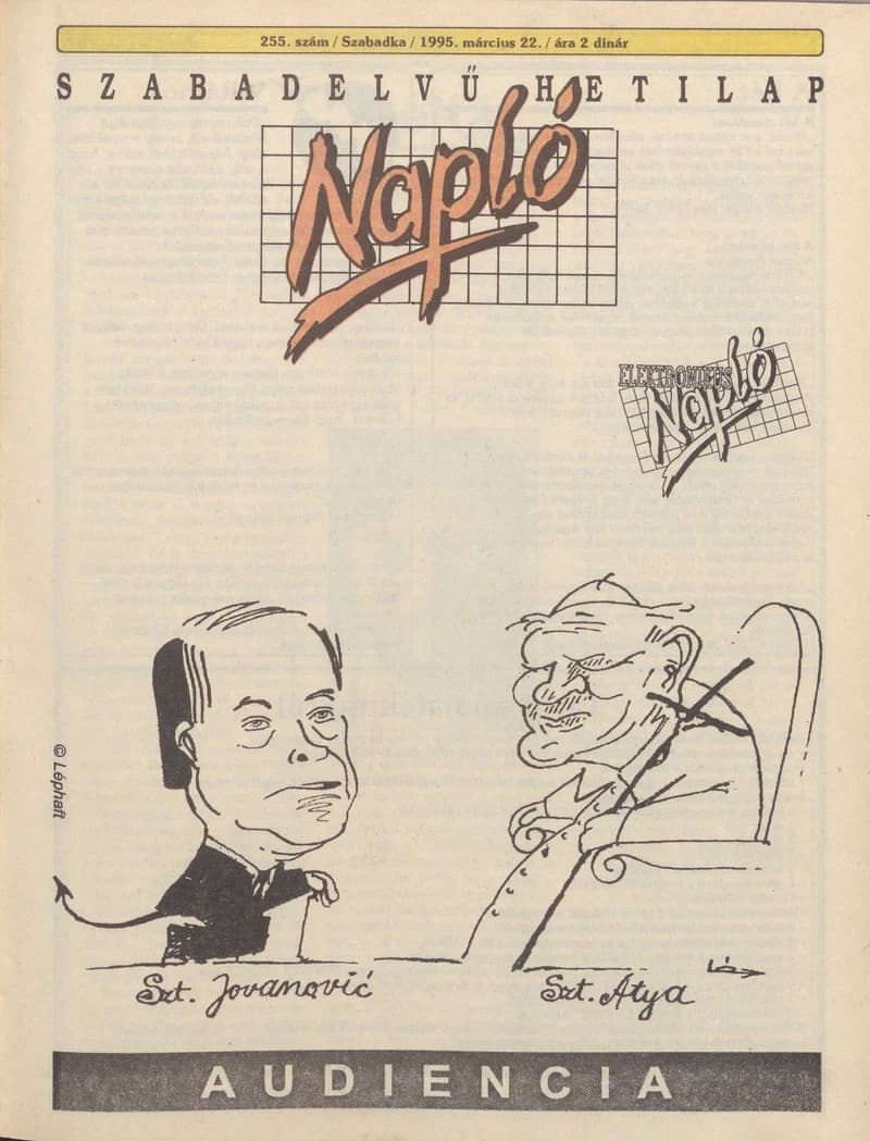 Napló - Szabadelvű hetilap, 6. évf. 1995. március 22. 255. sz.