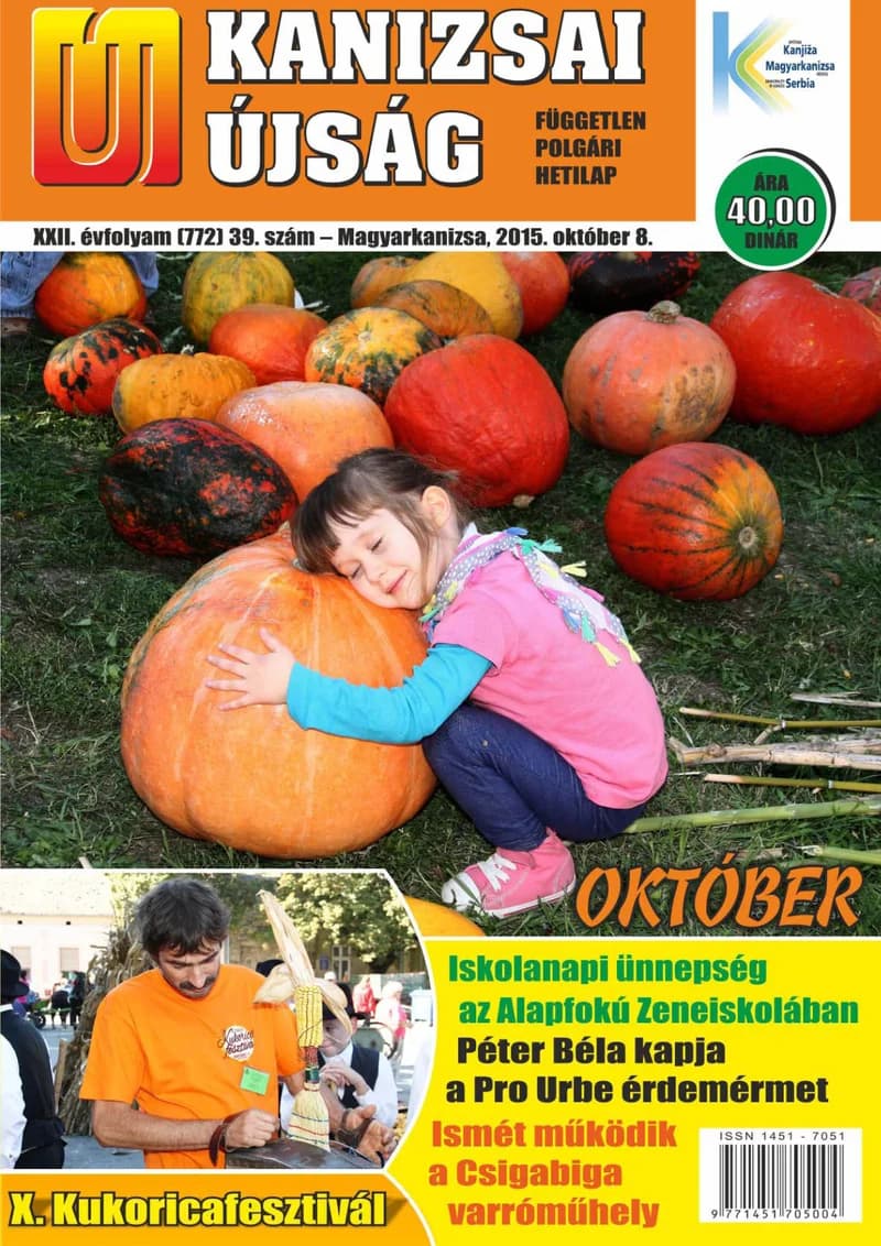 Új Kanizsai Újság, 22. évf. 2015. október 8. 39. sz.