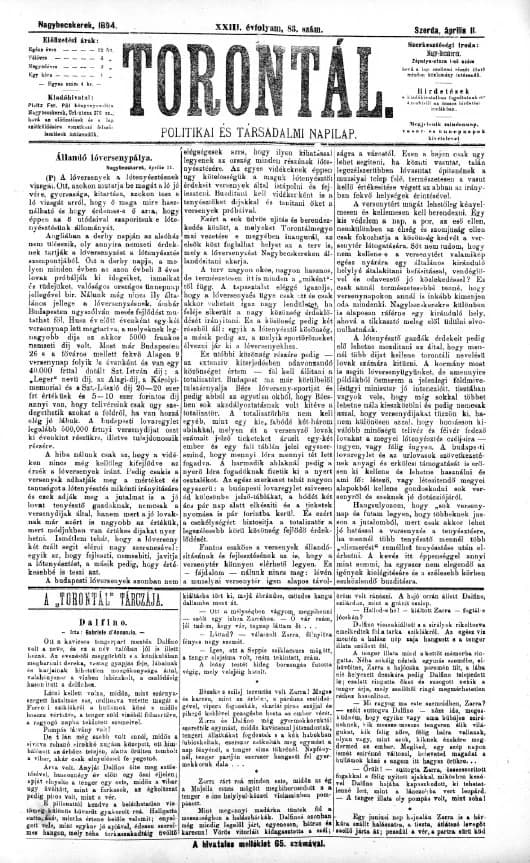 Torontál, 23. évf. 1894. április 11. 83. sz.