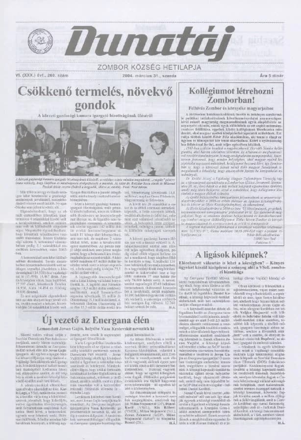 Dunatáj, 6. évf. 2004. március 31. 260. sz.