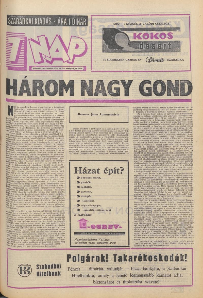 7 Nap, 28. évf. 1973. március 23. 12. sz. 1–28. oldal