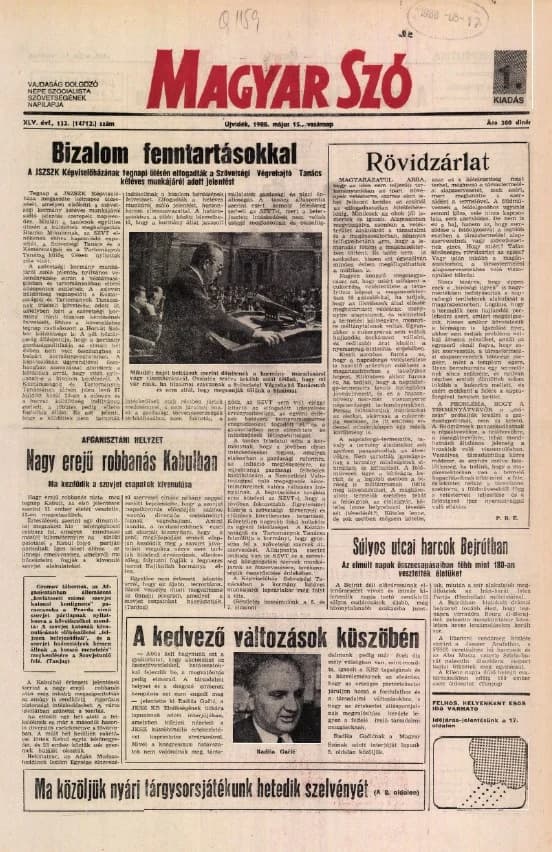 Magyar Szó, 45. évf. 1988. május 15. 132. sz. 1–32. oldal