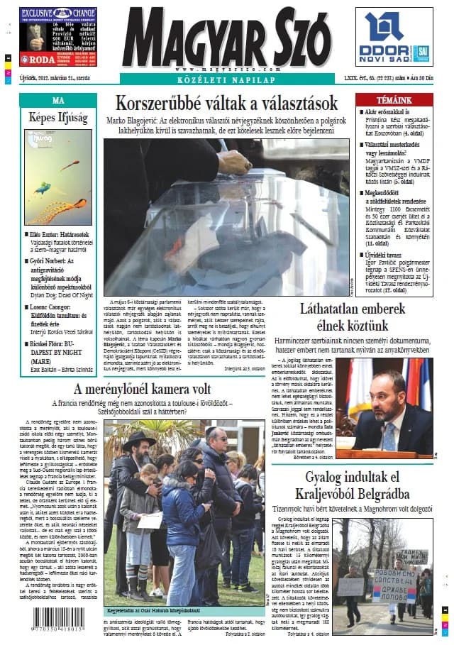 Magyar Szó, 69. évf. 2012. március 21. 65. sz. 1–20. oldal