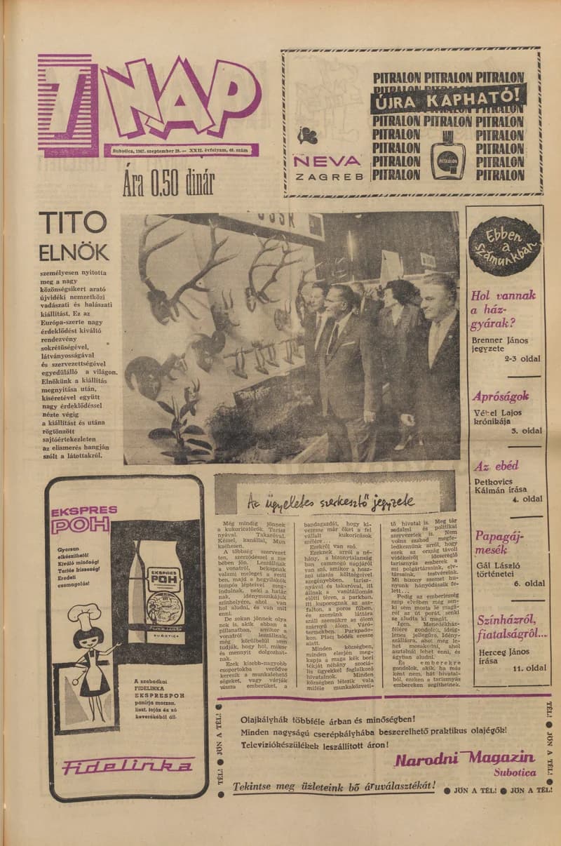 7 Nap, 22. évf. 1967. szeptember 29. 40. sz. 1–20. oldal