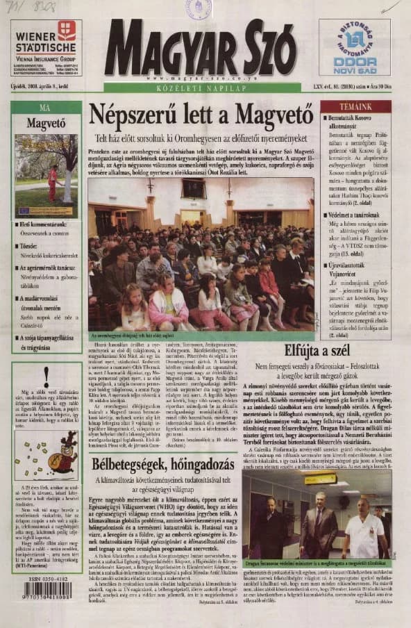 Magyar Szó, 65. évf. 2008. április 8. 80. sz. 1–20. oldal