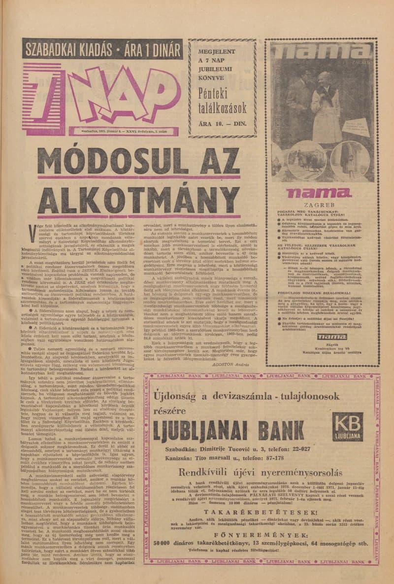 7 Nap, 26. évf. 1971. január 8. 3. sz. 1–28. oldal