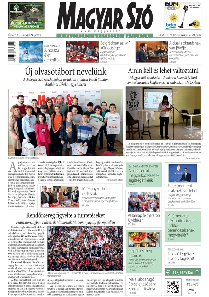 Magyar Szó, 80. évf. 2023. március 24. 68. sz. 1–16. oldal