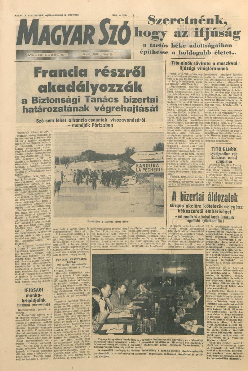 Magyar Szó, 18. évf. 1961. július 25. 171. sz. 1–12. oldal