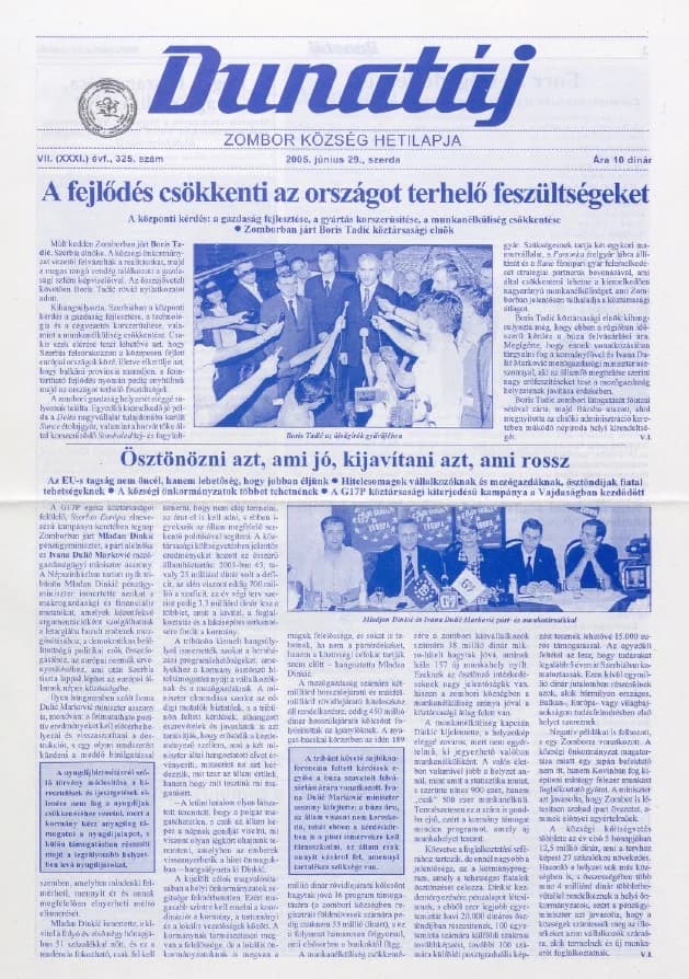 Dunatáj, 7. évf. 2005. június 29. 325. sz.
