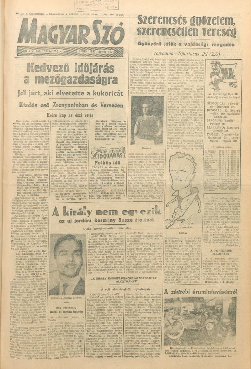 Magyar Szó, 14. évf. 1957. április 15. 103. sz. 1–8. oldal
