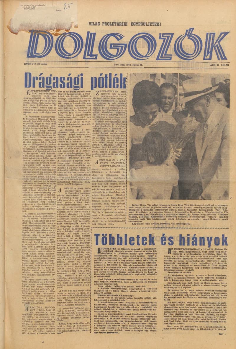 Dolgozók, 18. évf. 1964. július 31. 30. sz.