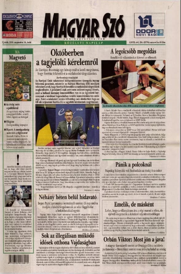 Magyar Szó, 67. évf. 2010. szeptember 14. 214. sz. 1–20. oldal