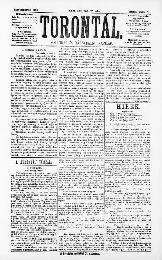 Torontál, 24. évf. 1895. április 3. 77. sz.