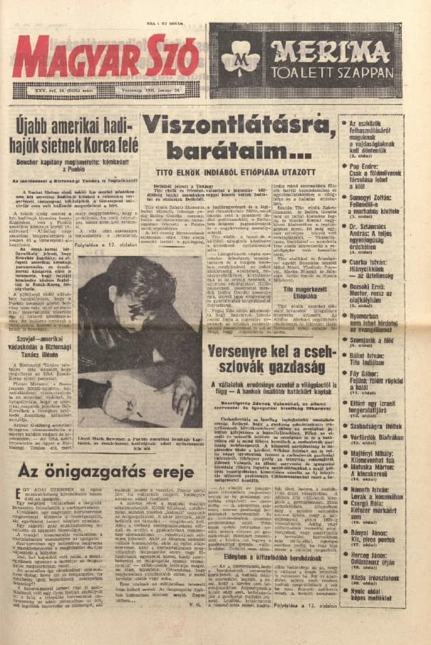 Magyar Szó, 25. évf. 1968. január 28. 26. sz. 1–32. oldal