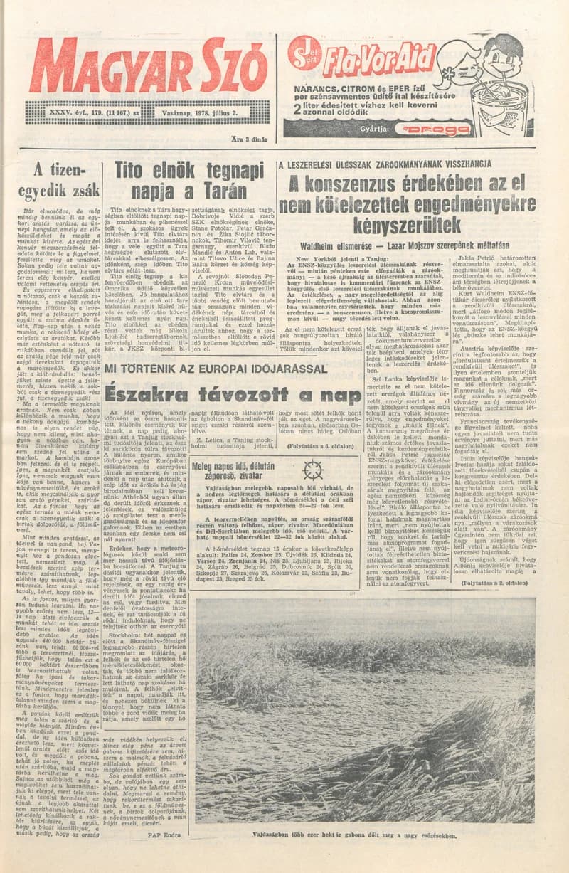Magyar Szó, 35. évf. 1978. július 2. 179. sz. 1–28. oldal