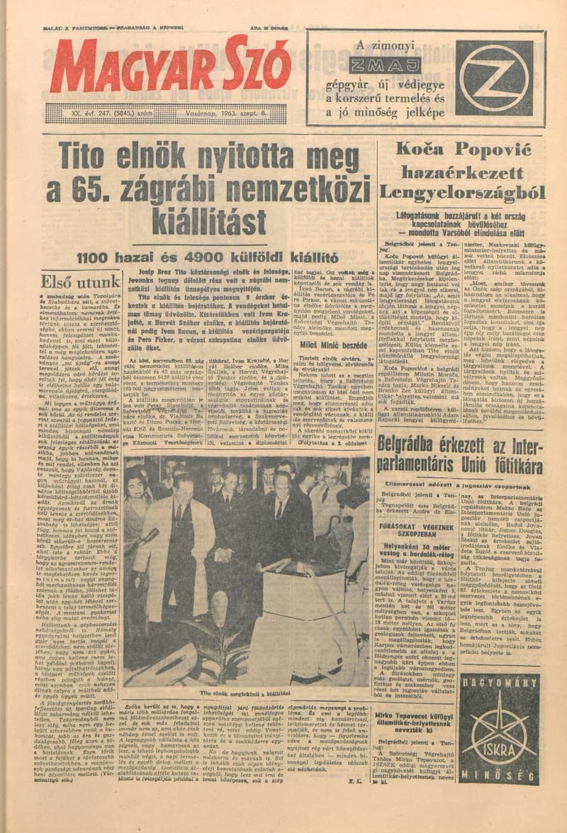 Magyar Szó, 20. évf. 1963. szeptember 8. 247. sz. 1–24. oldal