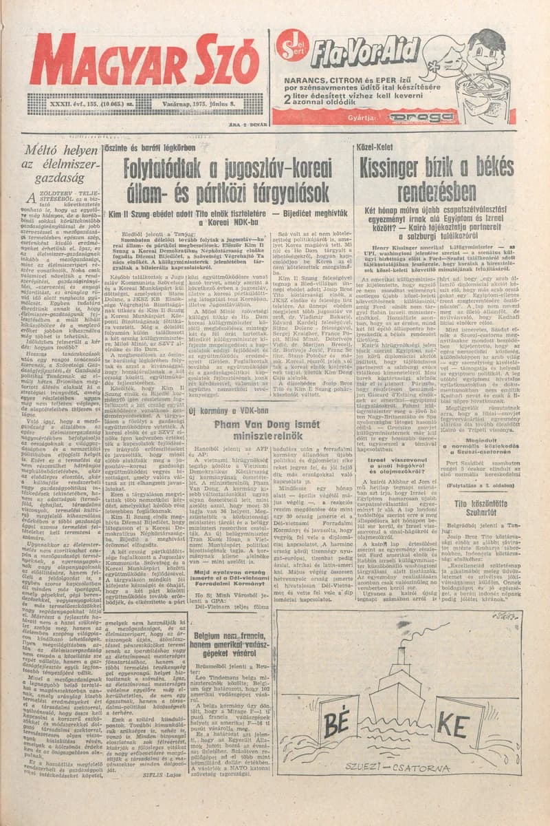 Magyar Szó, 32. évf. 1975. június 8. 155. sz.