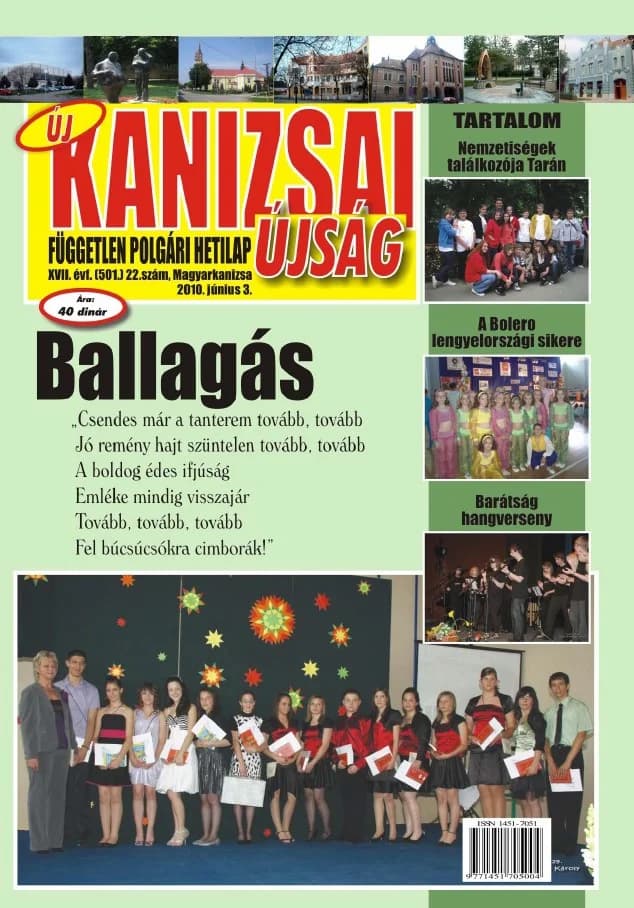 Új Kanizsai Újság, 17. évf. 2010. június 3. 22. sz.