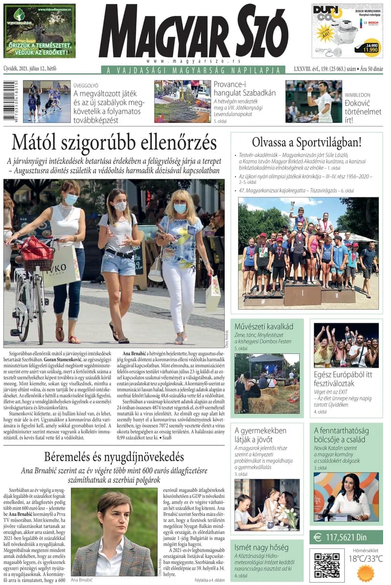 Magyar Szó, 78. évf. 2021. július 12. 159. sz. 1–20. oldal