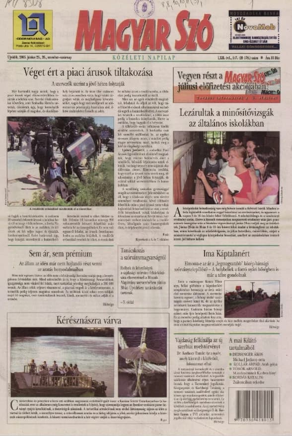 Magyar Szó, 62. évf. 2005. június 25. – 26. 147. sz. 1–24. oldal