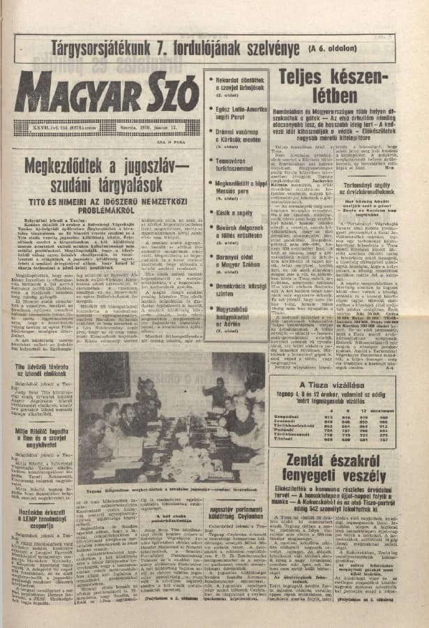 Magyar Szó, 27. évf. 1970. június 17. 164. sz. 1–16. oldal