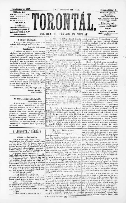 Torontál, 24. évf. 1895. október 2. 226. sz.