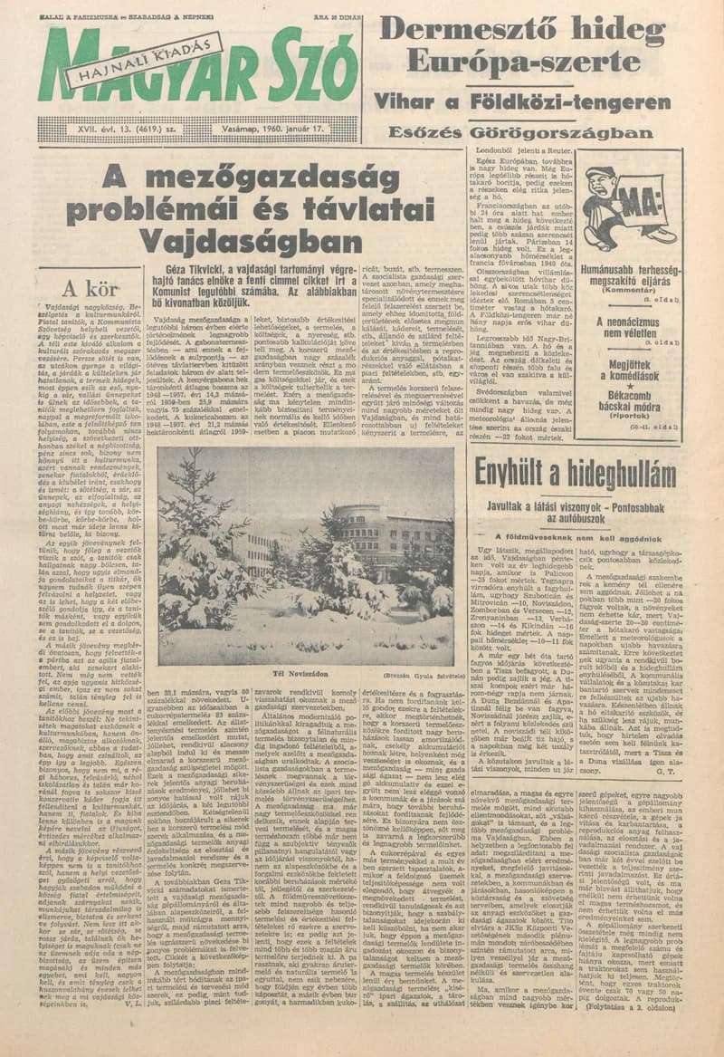 Magyar Szó, 17. évf. 1960. január 17. 13. sz. 1–22. oldal