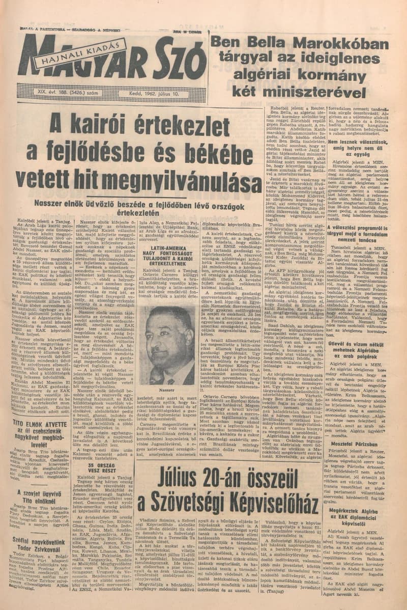 Magyar Szó, 19. évf. 1962. július 10. 188. sz. 1–14. oldal