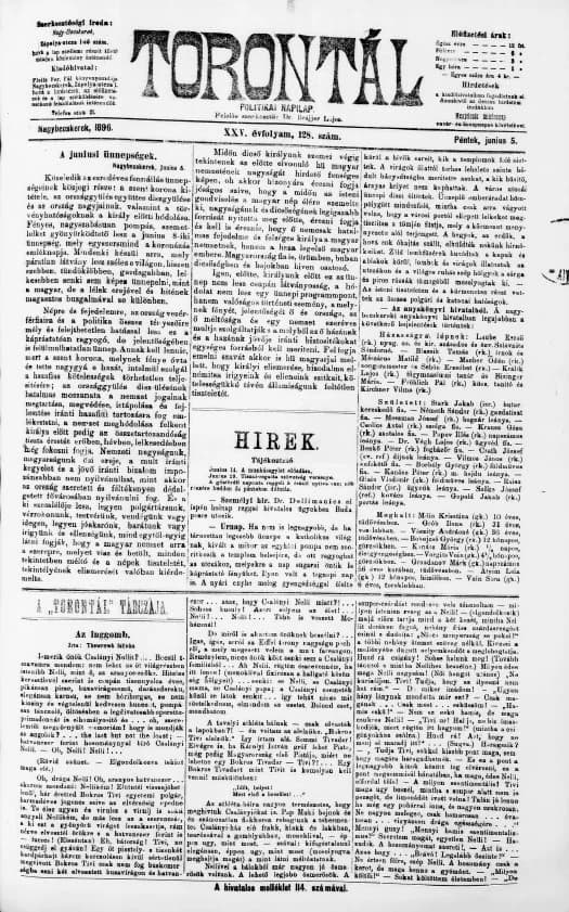 Torontál, 25. évf. 1896. június 5. 128. sz.