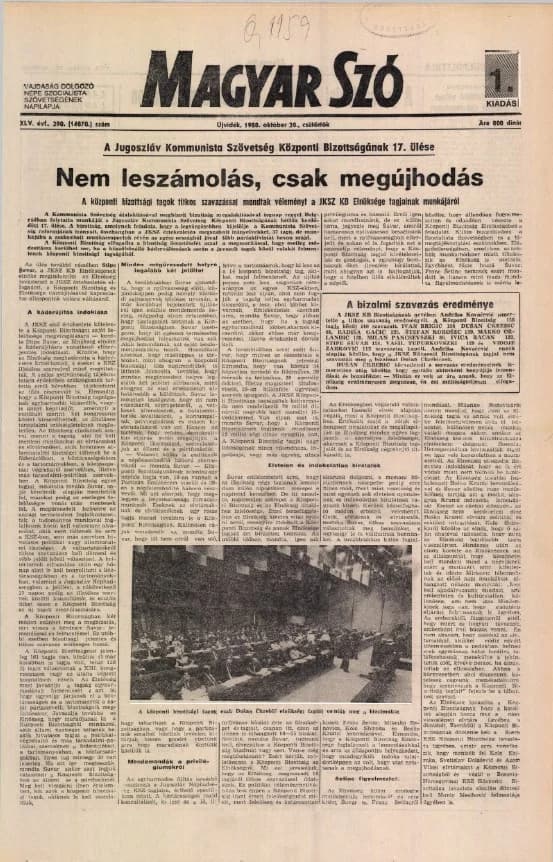 Magyar Szó, 45. évf. 1988. október 20. 290. sz.