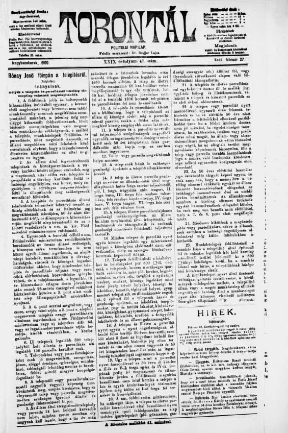 Torontál, 29. évf. 1900. február 27. 47. sz.