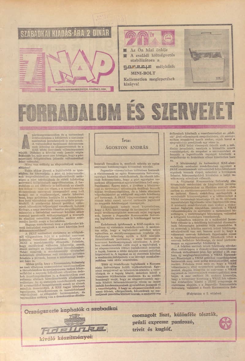7 Nap, 29. évf. 1974. január 4. 1. sz. 1–32. oldal