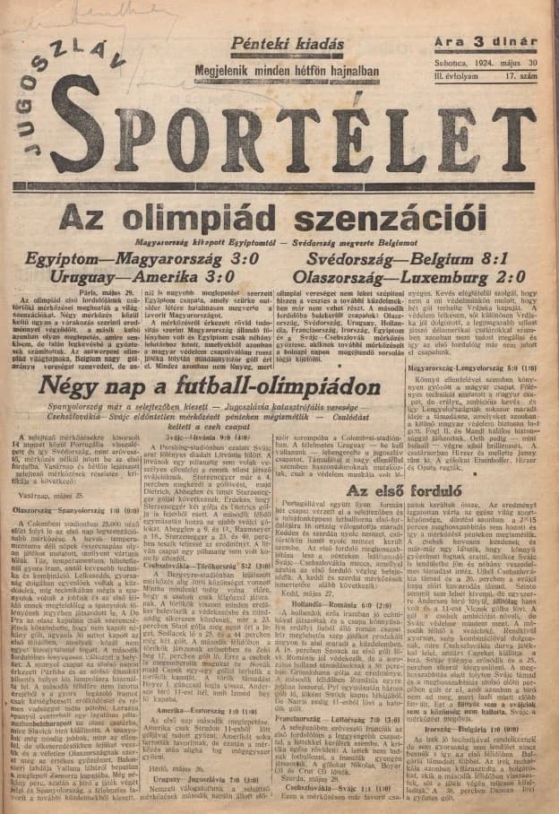 Jugoszláv sportélet, 3. évf. 1924. május 30. 17. sz.