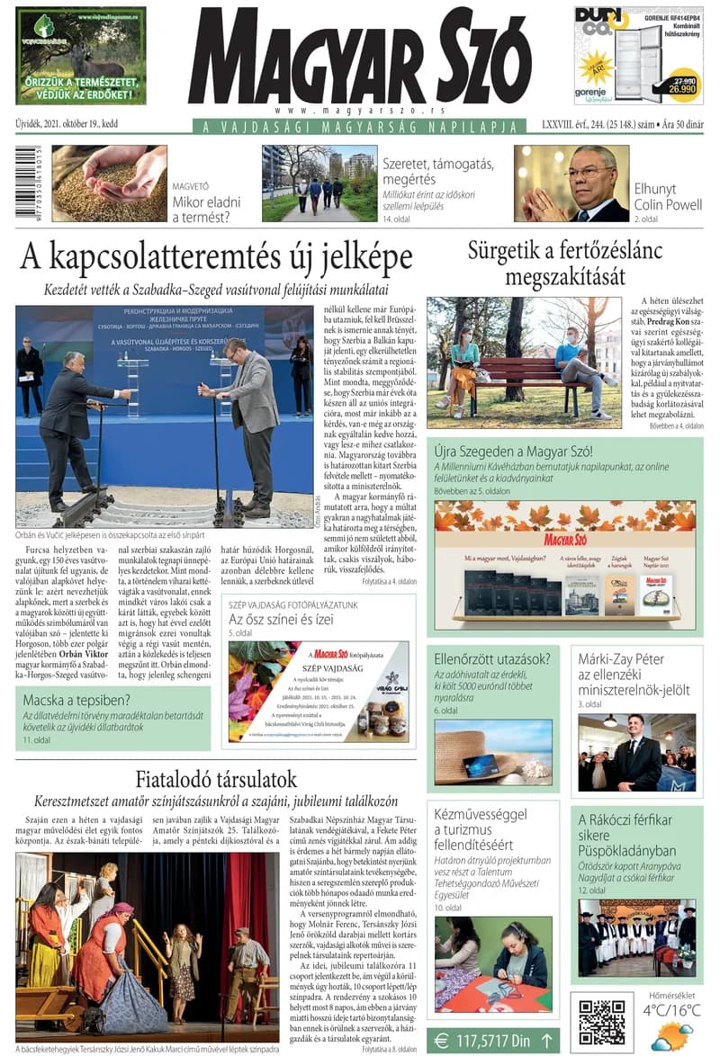 Magyar Szó, 78. évf. 2021. október 19. 244. sz. 1–20. oldal