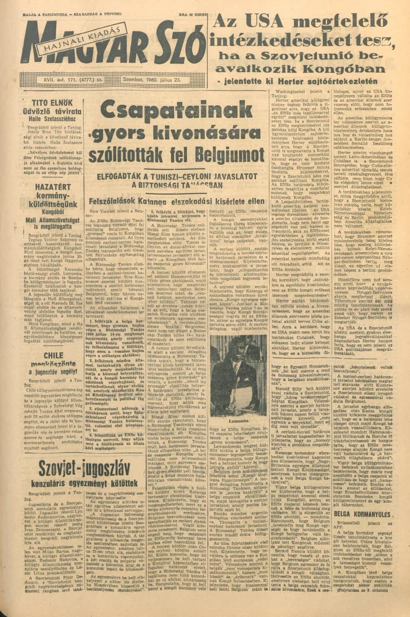 Magyar Szó, 17. évf. 1960. július 23. 171. sz. 1–24. oldal