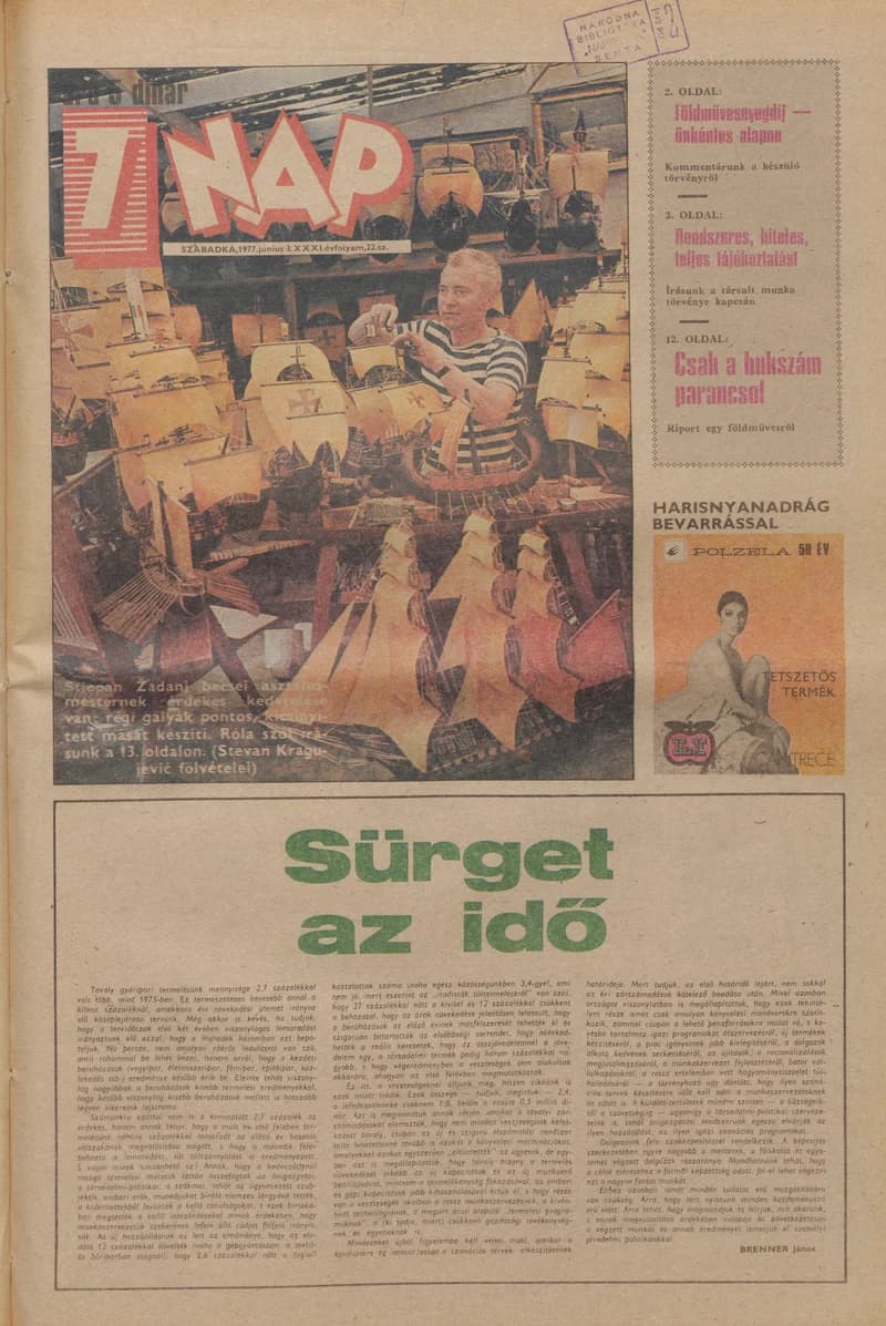 7 Nap, 32. évf. 1977. június 3. 22. sz. 1–24. oldal