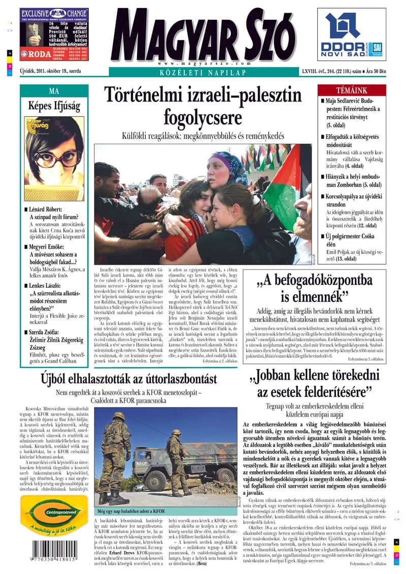 Magyar Szó, 68. évf. 2011. október 19. 244. sz. 1–20. oldal