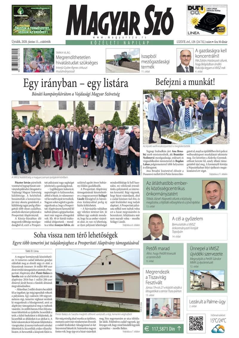 Magyar Szó, 77. évf. 2020. június 11. 129. sz. 1–20. oldal