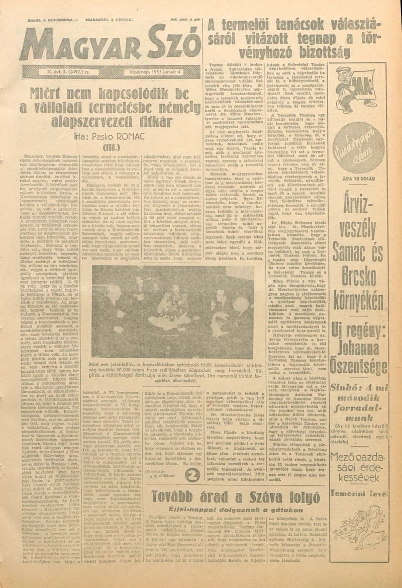 Magyar Szó, 10. évf. 1953. január 4. 3. sz. 1–12. oldal