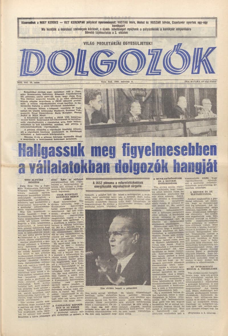 Dolgozók, 20. évf. 1966. március 4. 10. sz.