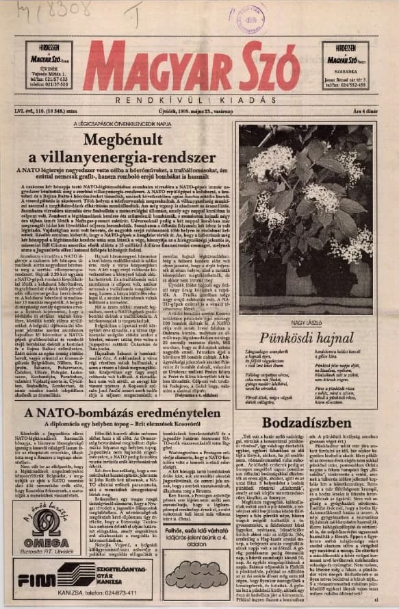 Magyar Szó, 56. évf. 1999. május 23. 110. sz. 1–16. oldal