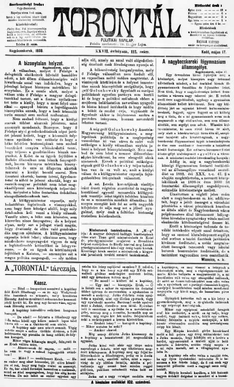 Torontál, 27. évf. 1898. május 17. 112. sz.