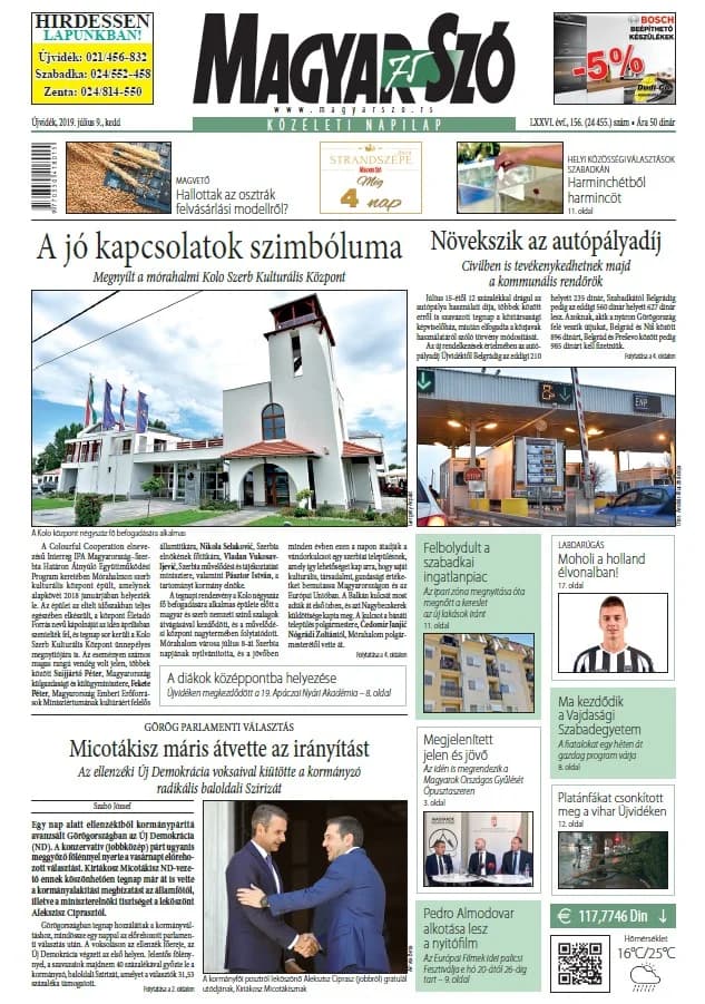 Magyar Szó, 76. évf. 2019. július 9. 156. sz. 1–20. oldal