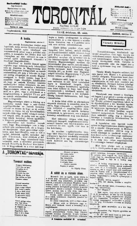 Torontál, 27. évf. 1898. március 17. 62. sz.