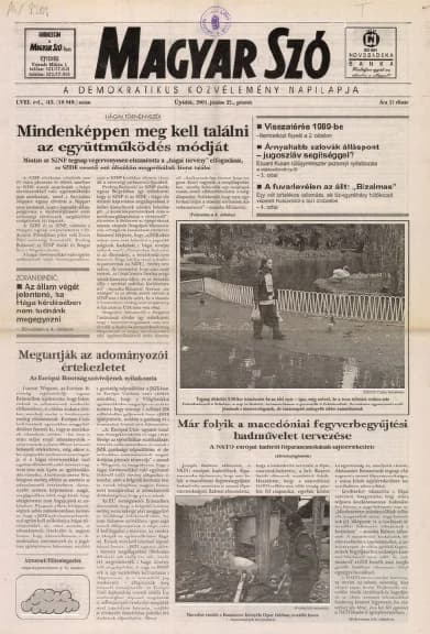 Magyar Szó, 58. évf. 2001. június 22. 143. sz. 1–16. oldal