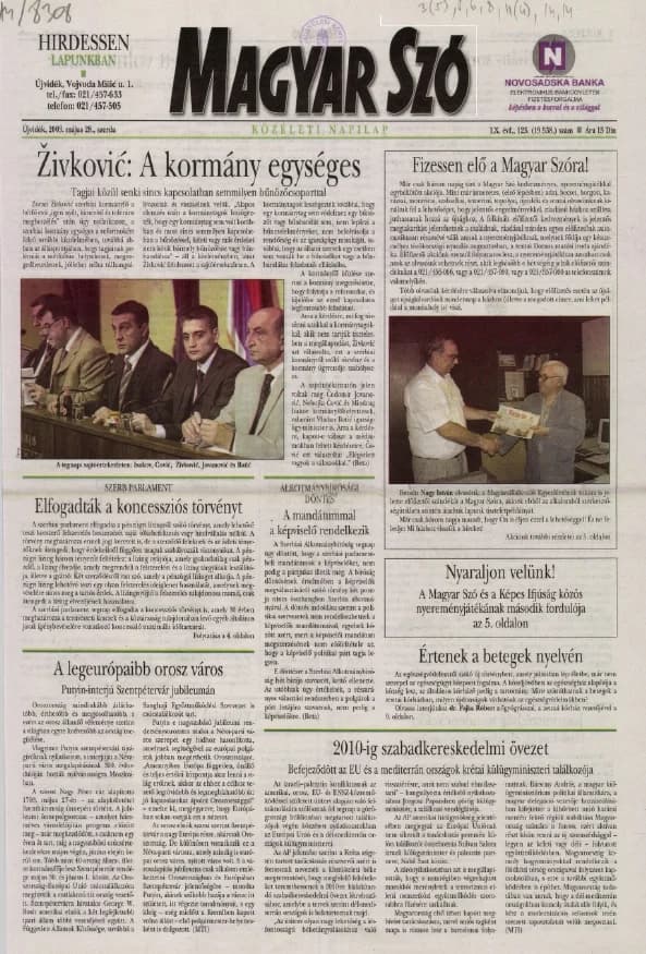 Magyar Szó, 60. évf. 2003. május 28. 124. sz. 1–16. oldal