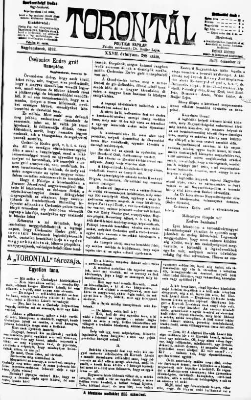 Torontál, 27. évf. 1898. december 19. 288. sz.