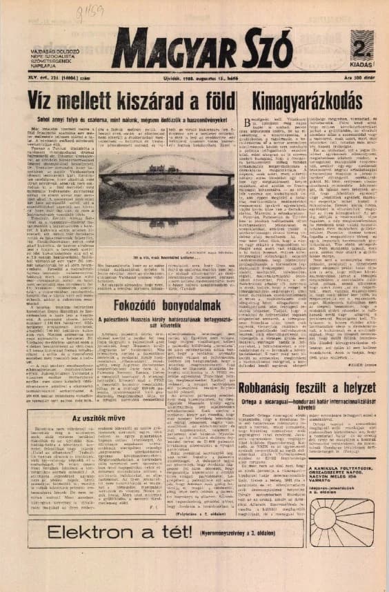 Magyar Szó, 45. évf. 1988. augusztus 15. 224. sz. 1–16. oldal